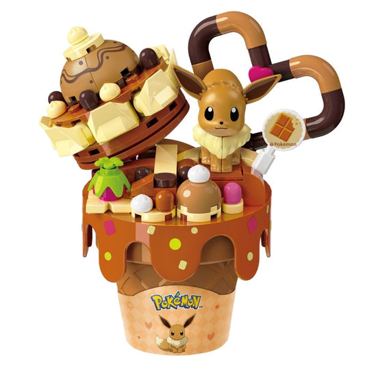 Keepplay Pokemon Ice Cream Cone Series Eevee Cone Building Blocks