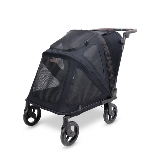 Wonder Fold Flat Fold Pet Stroller- Light Gray (Medium)