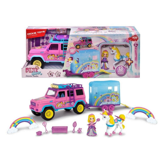 Dickie Toys Pink Driver Unicorn Trailer