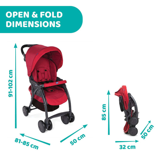 Chicco Simplicity Complete Stroller (Scarlet)