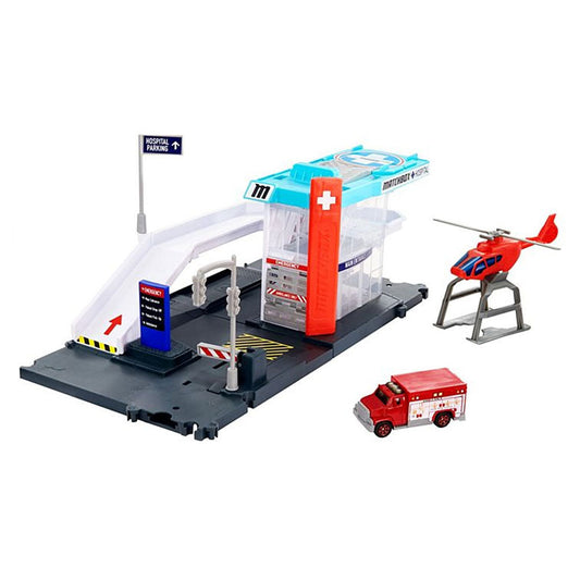 Matchbox Story Builders Action Drivers - Helicopter Rescue Playset