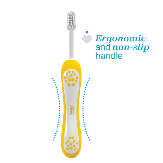 Chicco 2pcs Pack Toothbrush for Kids 6 to 36 month - Lilac and Mustard