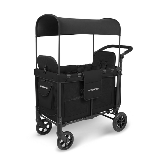 Wonder Fold W2 Orginal Double Stroller - Jet Black
