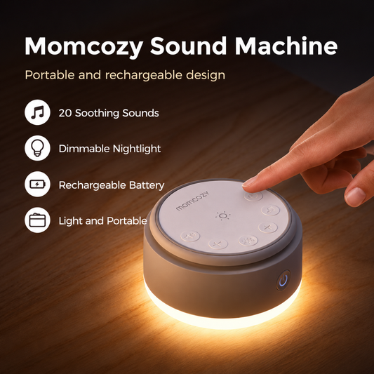 Momcozy Portable Sound Machine for Baby-20 Soothing Sounds & Touch Warm Light