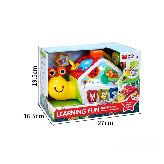 FiveStar Funny Snail Musical House Activity Center Shape Sorter & Pretend Phone