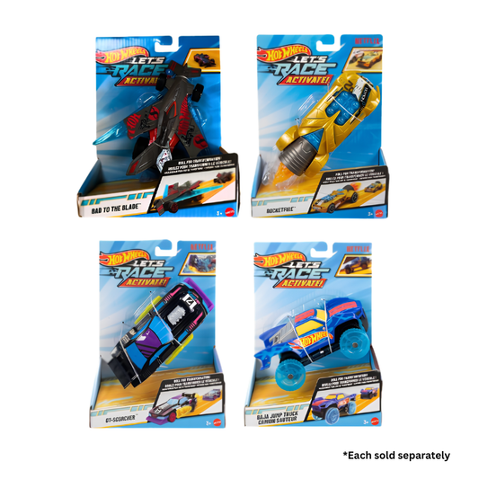 Hot Wheels Let’s Race Activate Transforming Vehicles 1:32 Scale