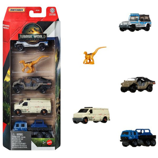 Matchbox 5-Pack Jurassic World Rebirth Die-cast Vehicle Assortment