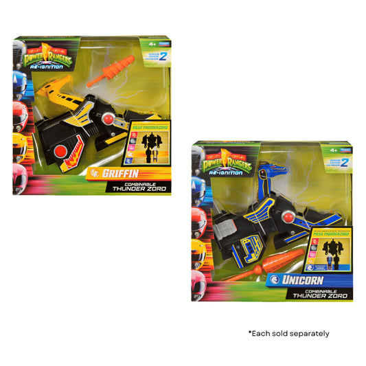 Mighty Morphin Power Rangers Re-Ignition Combinable Thunder Zord – Griffin & Unicorn Action Figure Set