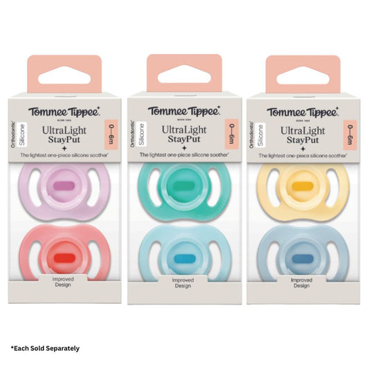 Tommee Tippee Ultra-Light StayPut Pacifier - Silicon 2 Pack