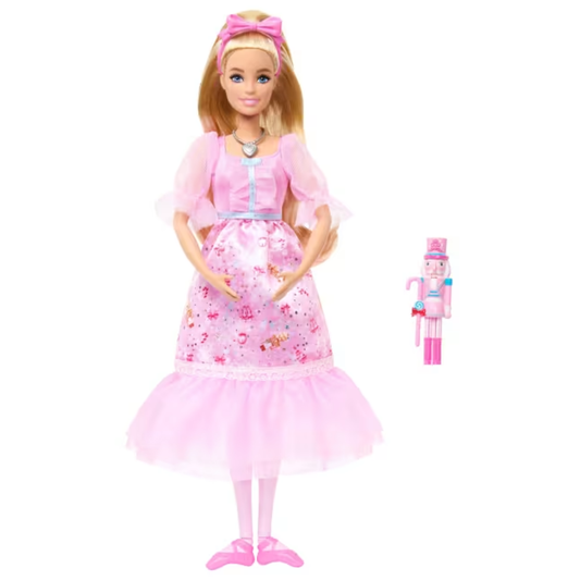 Barbie Nutcracker Clara Ballerina Doll with Articulated Ankles & Toy Nutcracker