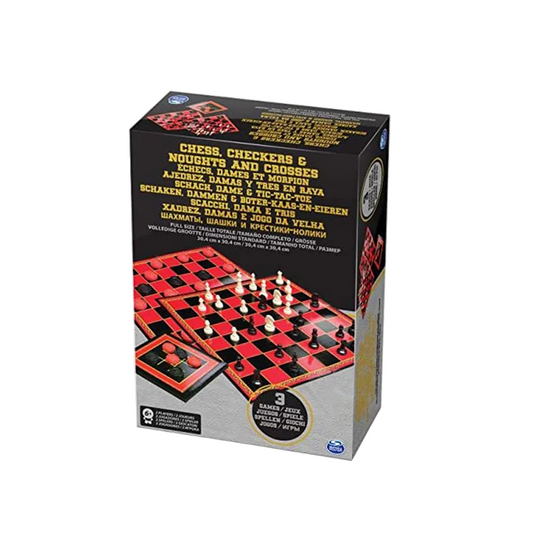 Spin Master Games Classic Chess Checkers in B&G Foil Box