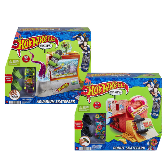 Hot Wheels Skate Sports Track Set ( Donut Skatepark or Aquarium Skatepark )