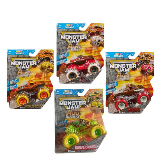 Monster Jam Official Mud Blasters 1:64 Scale Color Change Die-Cast Monster Truck Toy
