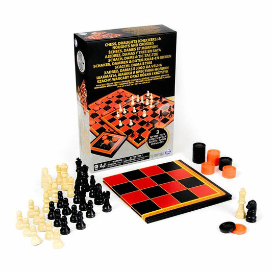 Spin Master Games Classic Chess Checkers in B&G Foil Box