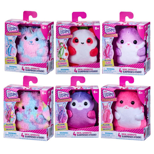 Real Littles S7 Plushie Animal Backpacks with Real Working Mini Stationary Surprises