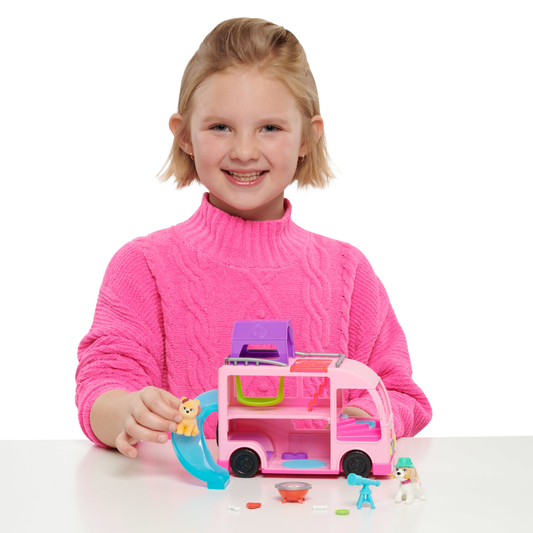 Barbie Pet Camper – Transforming Playset with Pet Figures & Accessories