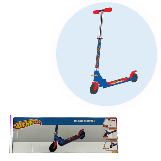 Hot Wheels In-Line Foldable 2-Wheel Kick Scooter