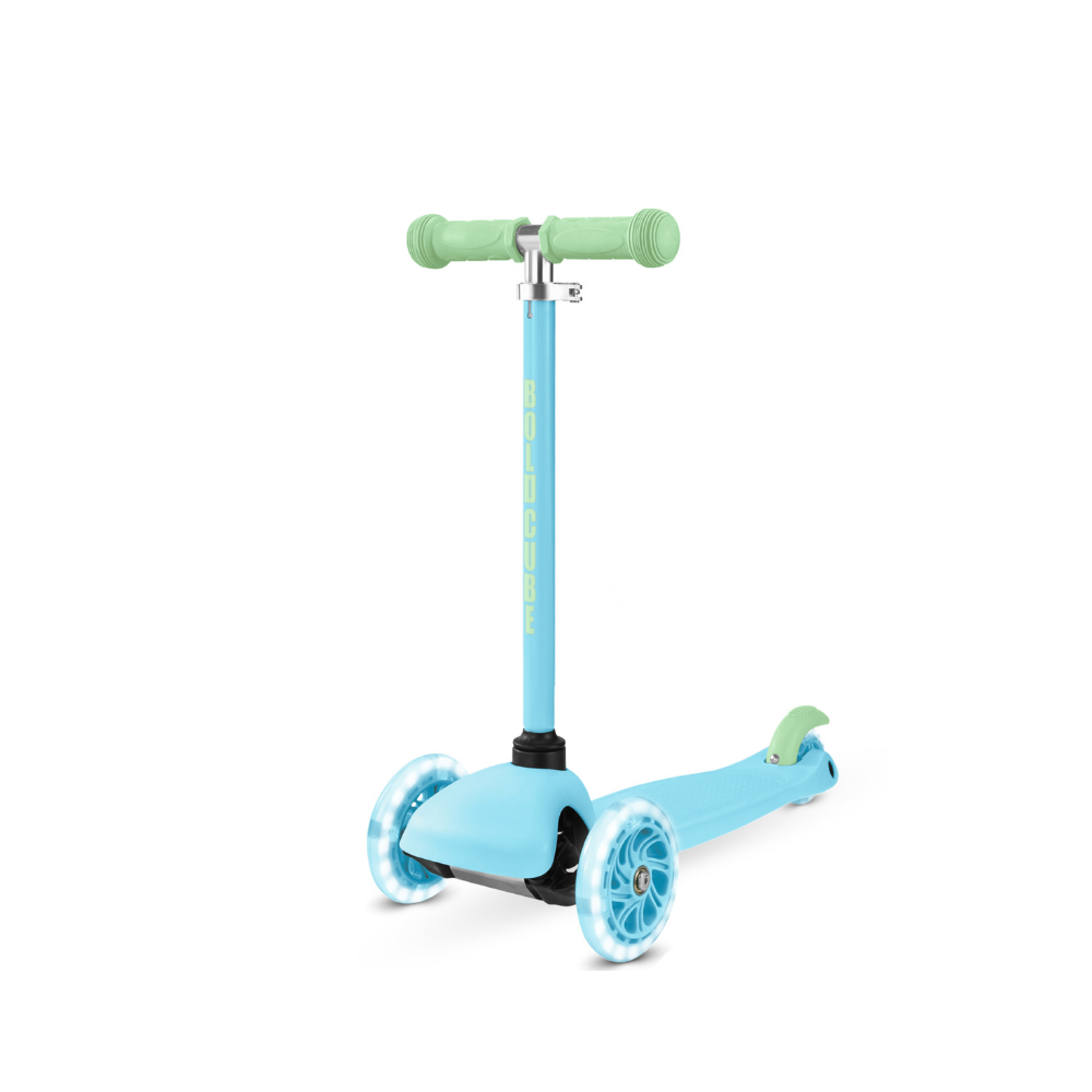 Boldcube Teeny 3-Wheel Kids Scooter with Flashing Wheels – Sky Blue