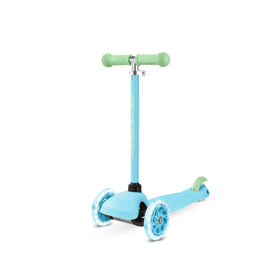 Boldcube Teeny 3-Wheel Kids Scooter with Flashing Wheels – Sky Blue