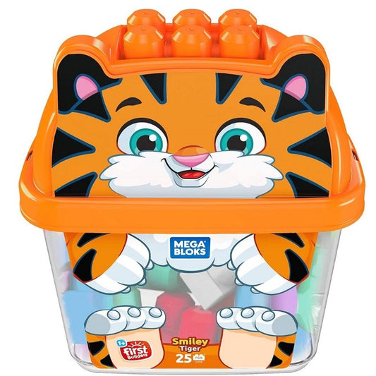 Mega Bloks Build N' Learn Bucket (Blue, Orange)
