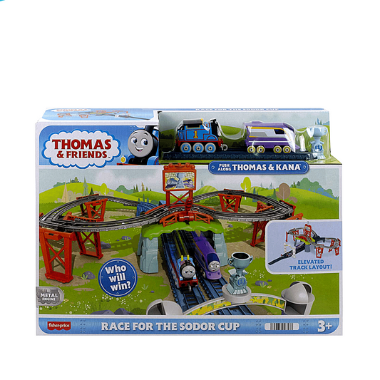 Thomas and Friends Diecast Toy Train Set Race, Thomas and Friends Sodor Cup with Thomas and Kana