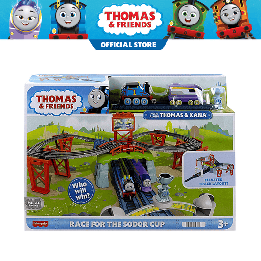 Thomas and Friends Diecast Toy Train Set Race, Thomas and Friends Sodor Cup with Thomas and Kana