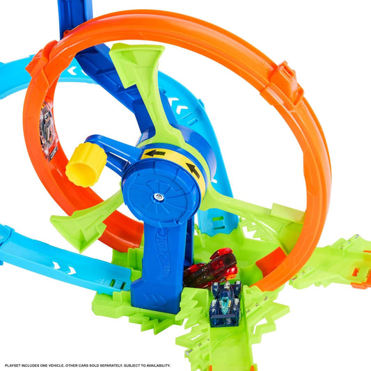 Hot Wheels Toy Car Stunt Tracks Launch and Loop Playset