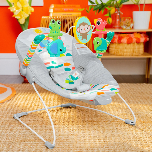 Bright Starts Playful Paradise Vibrating Bouncer for Baby Newborn up to 6 months