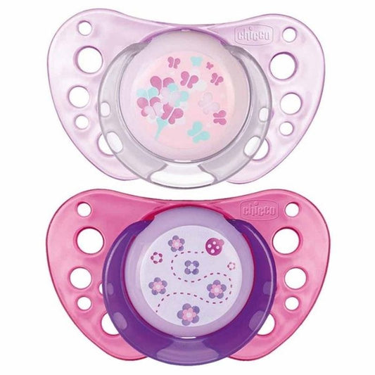 Chicco Giotto Physio Air Soother Silicone 6-12M 2 pcs Pink
