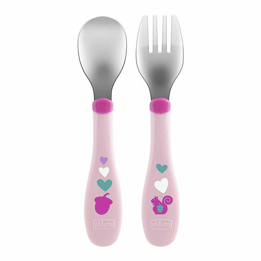 Chicco Metal Cutlery 18M+ (Girl/Neutral)