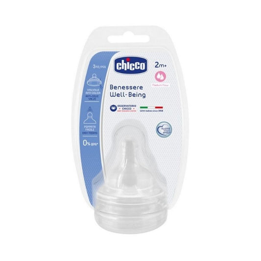 Chicco Silicone Teat Medium Flow