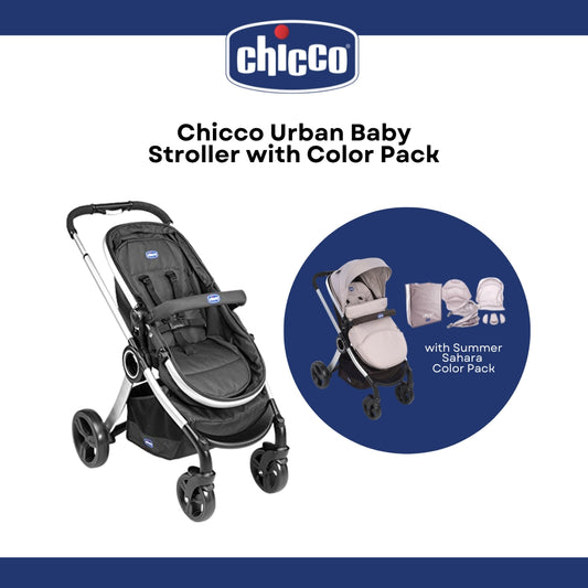 Chicco Urban Baby Stroller with Colour Pack Summer Sahara for Toddler Travel