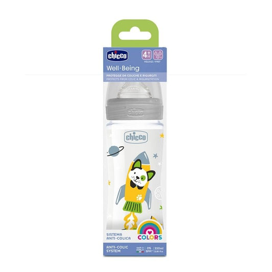 Chicco Well Being Feeding Bottle Uni 330ml Medium