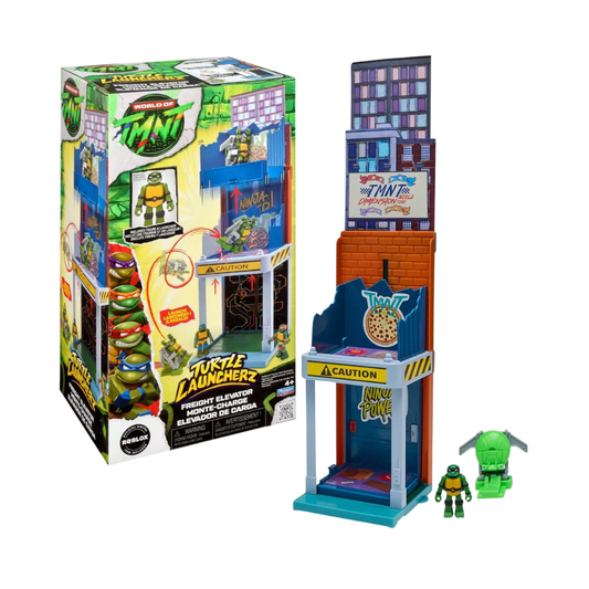 World of TMNT Turtle Launcherz Freight Elevator Basic Playset