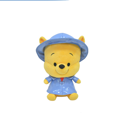 Disney Winnie the Pooh Plush Toy in Blue Raincoat and Hat