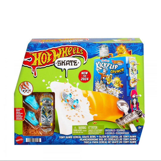 Hot Wheels Skate Fingerboard Tony Hawk Cereal Skate Bowl Kickflip Crunch Skate Park Playset