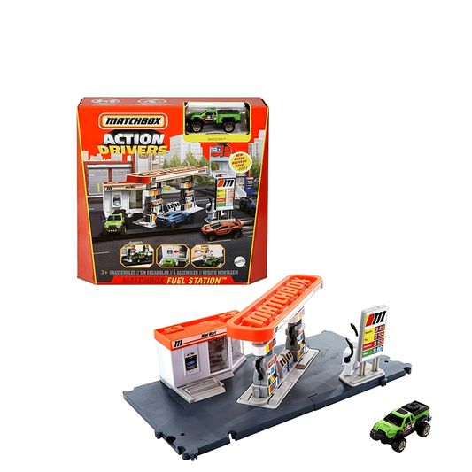 Matchbox Story Builders Action Drivers - Fuel Station Playset
