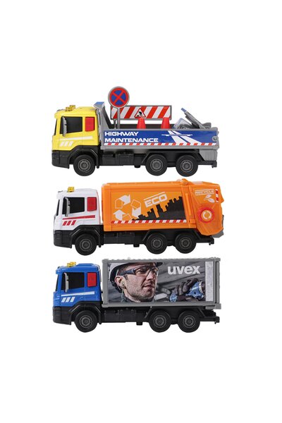 Dickie Toys City Team Trucks Toy Vehicle with Lights & Sounds
