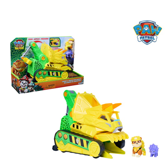 PAW Patrol Rubble Dino Chomp 'N' Rescue Vehicle for Kids Ages 3 and Up