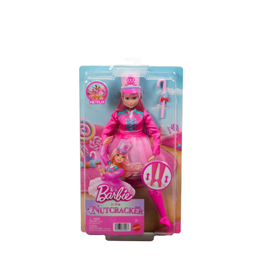 Barbie Nutcracker Daisy Ballerina Doll with Articulated Ankles & Candy Cane Baton
