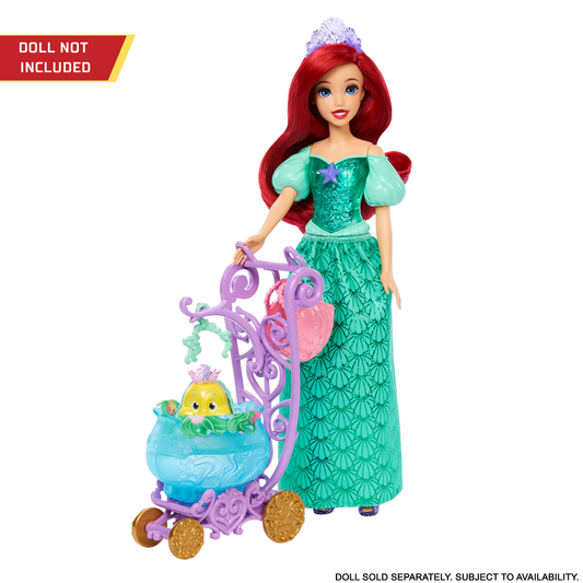 Disney Princess Bestie Carriage Assortment - Rolling Animal Friend Stroller Playset for Kids, Ages 3 Years and Above