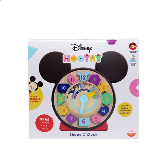 Disney Mickey Shape Sorter Clock Early Learning Toys