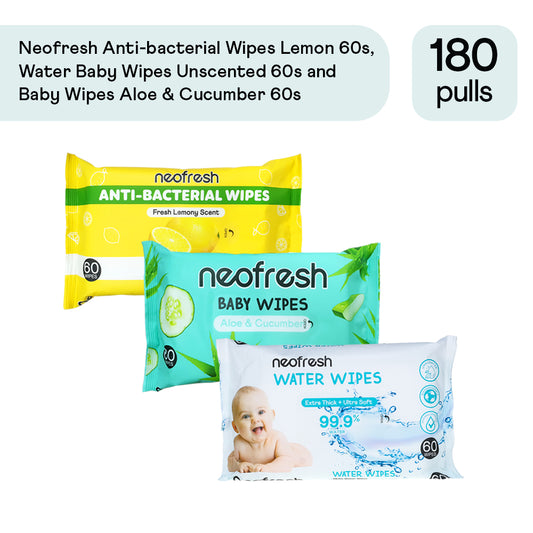 Neofresh Pack of 3 Assorted Baby Wipes
