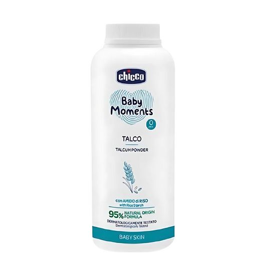 Chicco Baby Moments Talcum Powder with Rice Starch 150 grams for Baby's Delicate Skin
