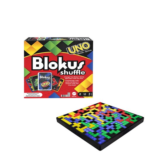 Mattel Games Blokus Shuffle Uno Edition Strategy Board Game