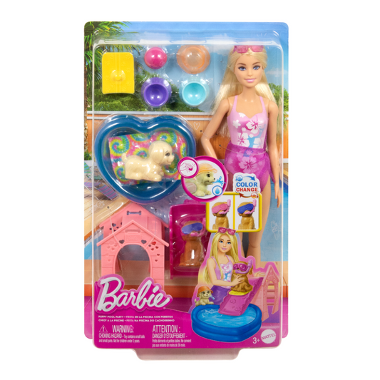 Barbie Puppy Pool Party Doll and Playset