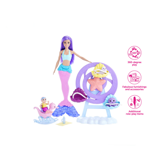 Barbie Dreamtopia Fairytale Mermaid Doll and Mermaid Baby Nurturing Playset