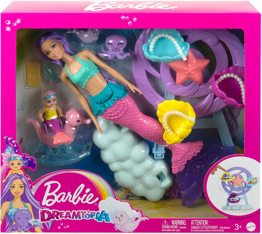 Barbie Dreamtopia Fairytale Mermaid Doll and Mermaid Baby Nurturing Playset
