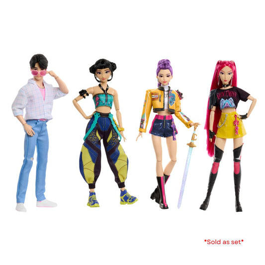 KPop Demon Hunters Rumi,Zoey,Mira & Saja Boys Jinu Fashion Doll with Accessories & Weapon - Set