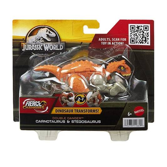 Jurassic World Hunter Transforming Dinosaur Double Danger Pack Carnotaurus & Stegosaurus